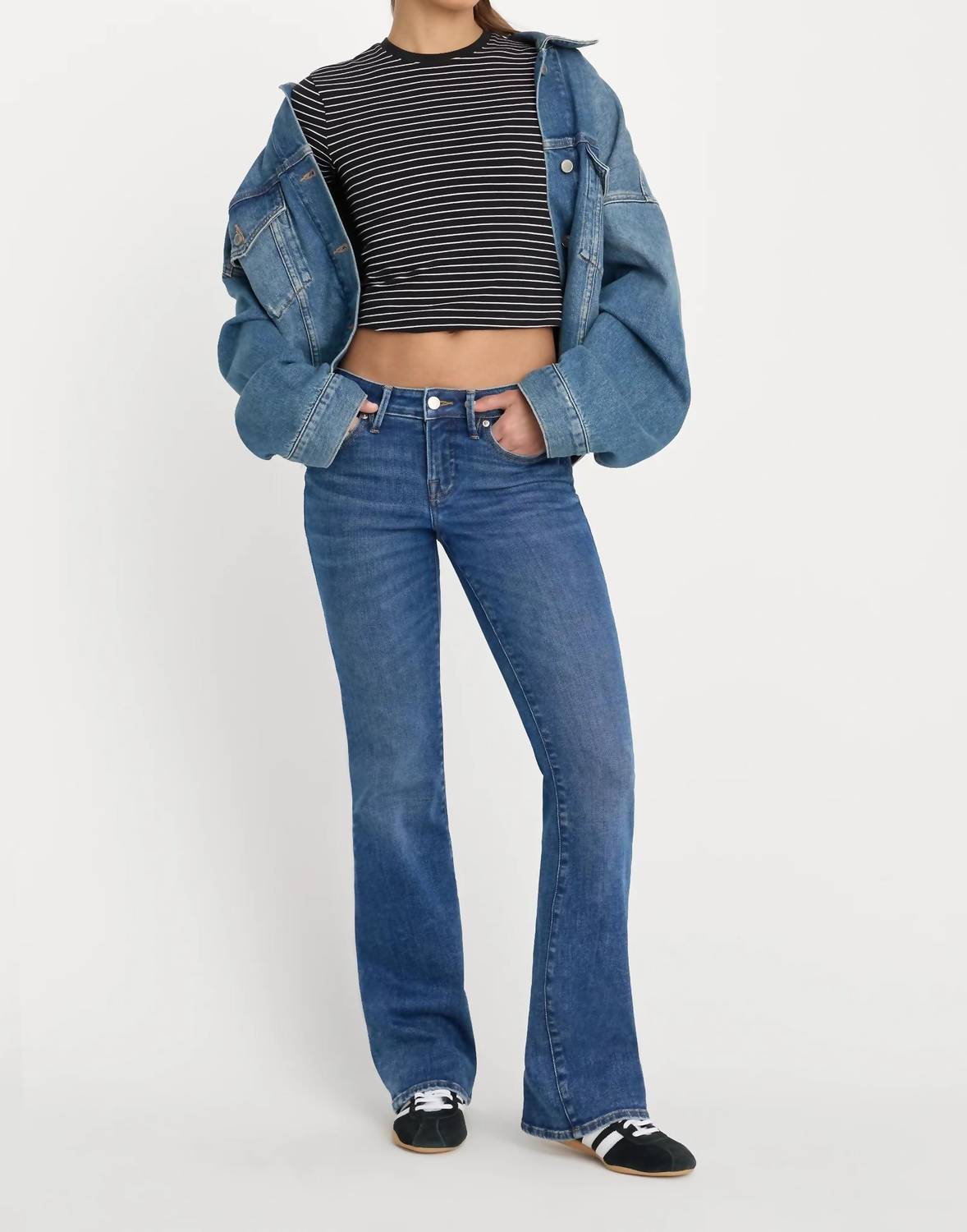 Good American - Good Low Rise Slim Bootcut Jeans