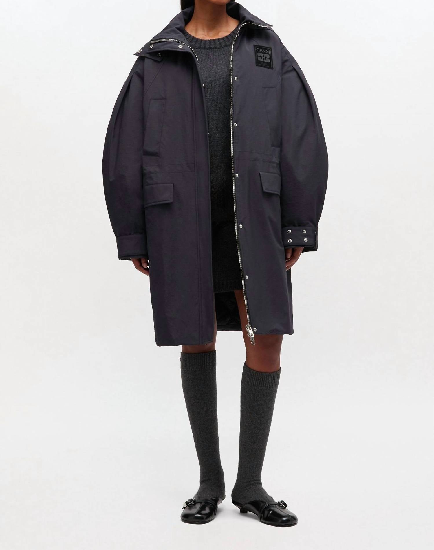 Ganni - Oversized Tri-layer Parka Coat