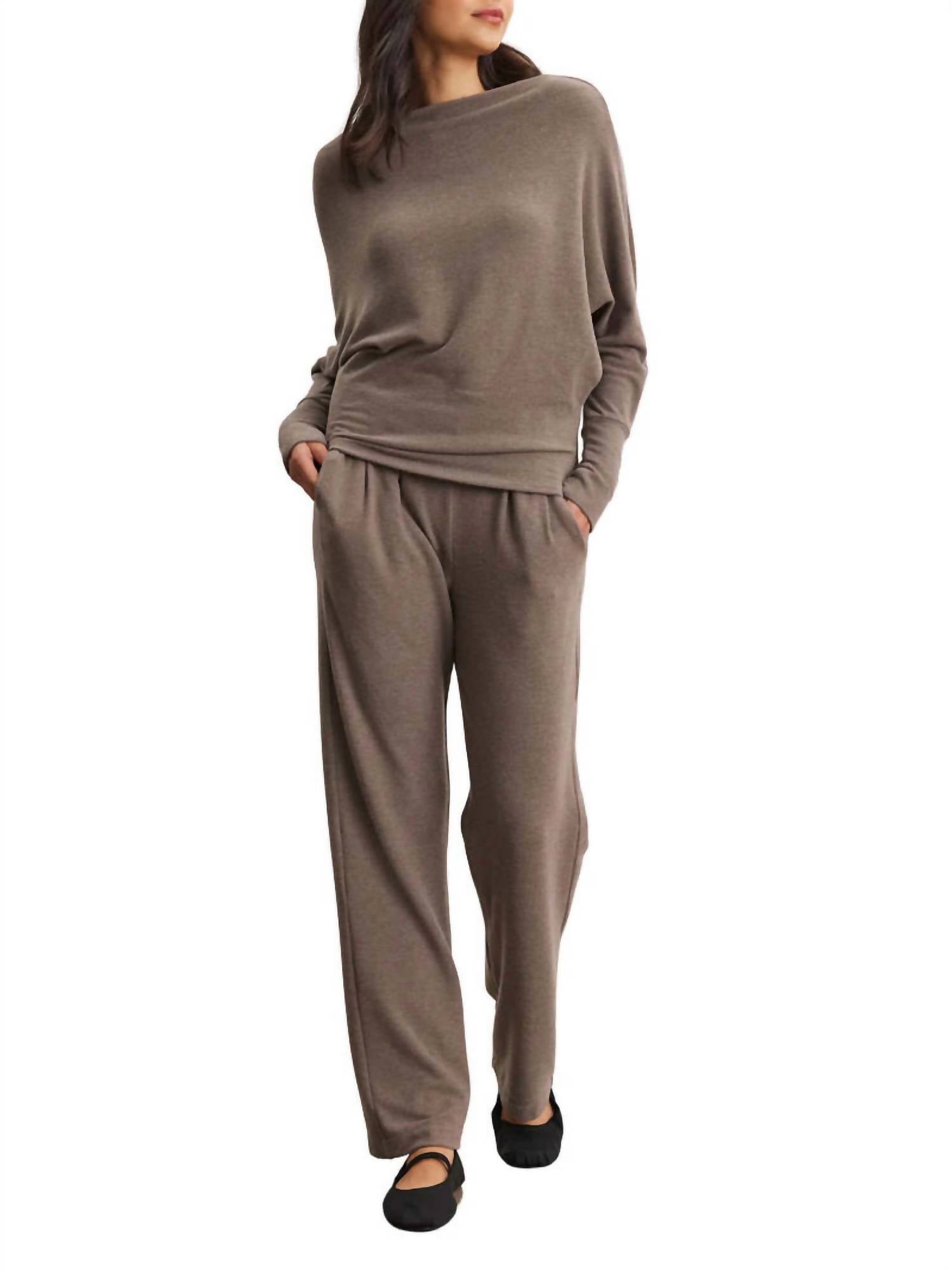 Velvet By Graham & Spencer - Eliya Triblend Knit Straight-leg Pants