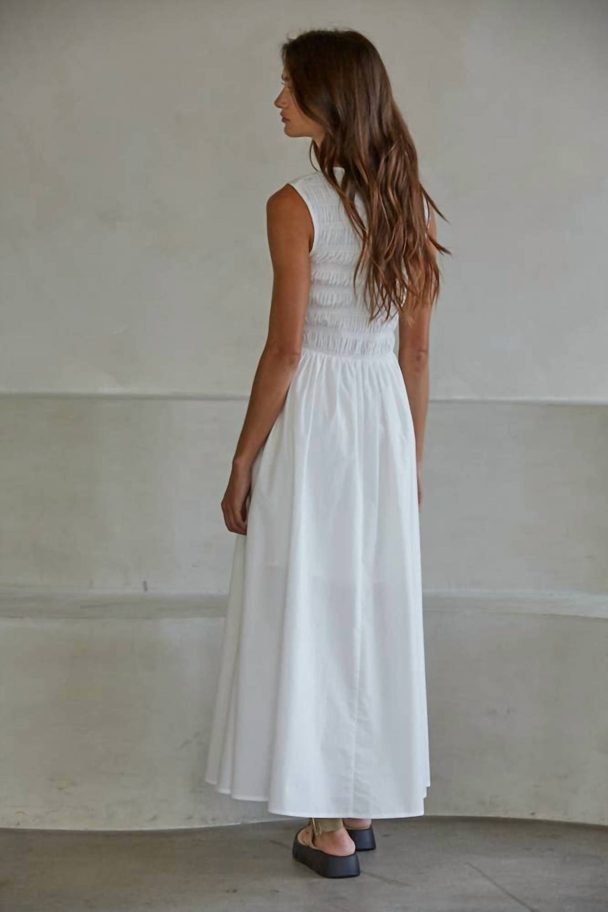 By Together - Square Neck Smocked Dress