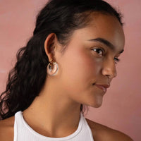 Gold & Honey - Women's Chunky Graduated Hoop Earrings
