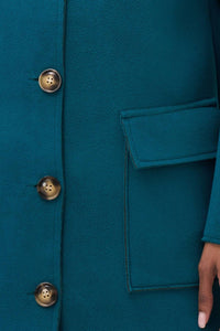 M Made In Italy - Hooded Button Long Coat Jacket