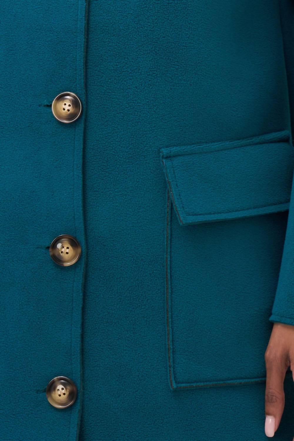 M Made In Italy - Hooded Button Long Coat Jacket