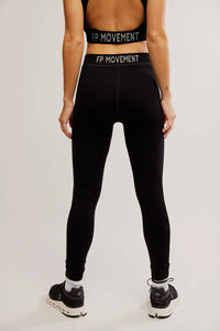 Free People Long Haul Legging in black - women's pants - detail view