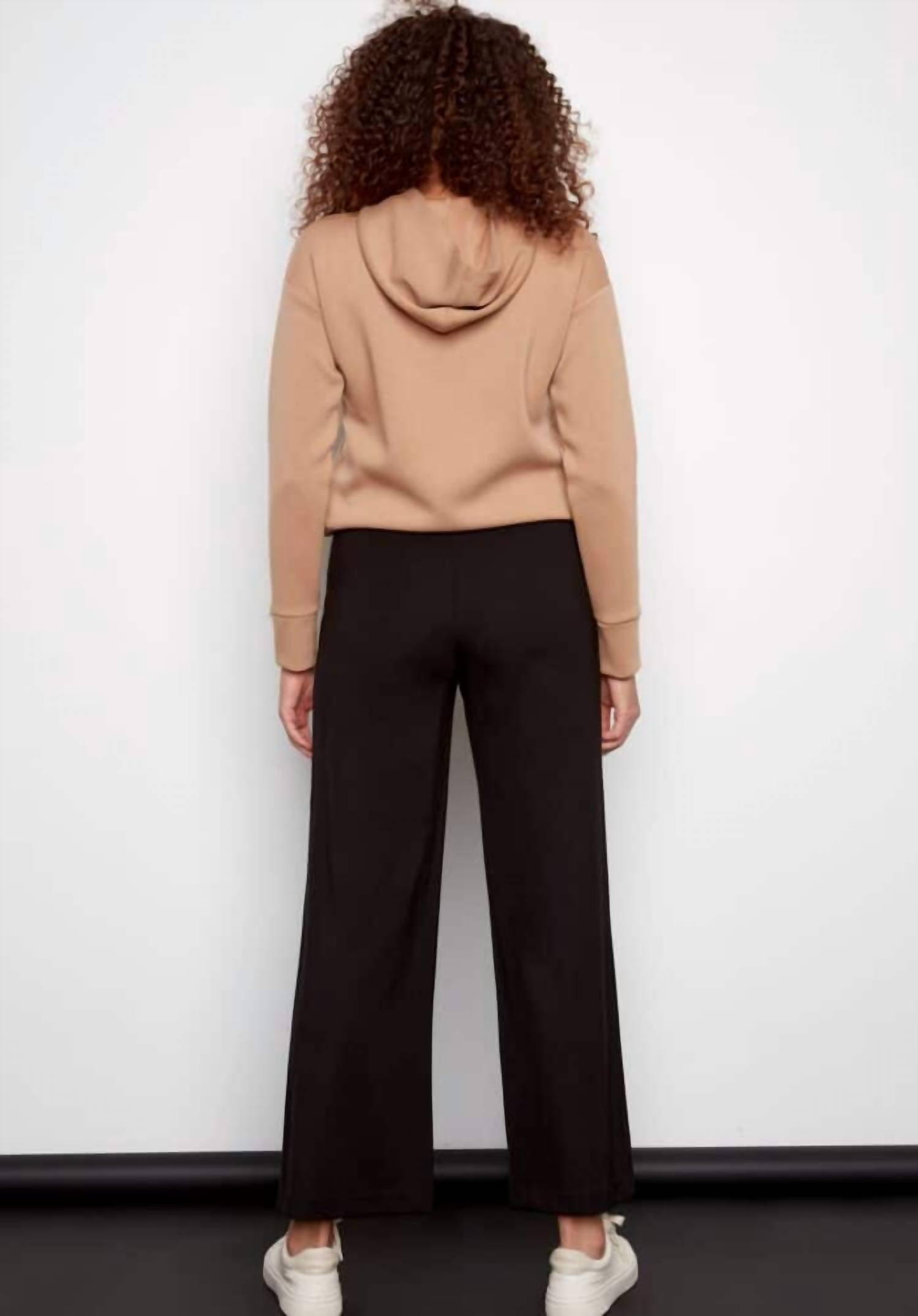 I Love Tyler Madison - Roxanne Solid Ponte Wide-leg Pant