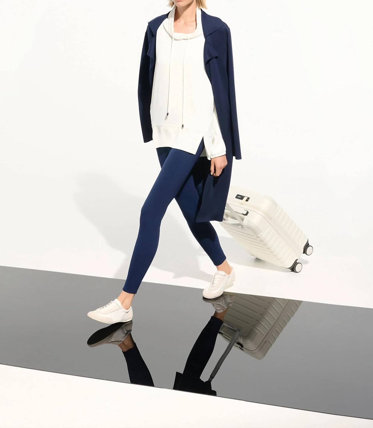 Joseph Ribkoff - Woven Twill Boxy Tunic With Funnel Collar