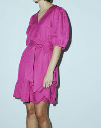Melissa Nepton - Evalyn Linen Puff Sleeve Dress
