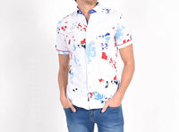 Eight X - Chromo Ink Spot Print Short Sleeve Shirt