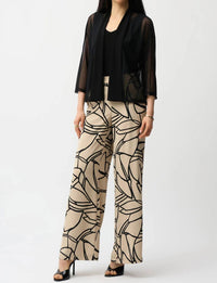 Joseph Ribkoff - Open Front 3/4 Sleeves Mesh Cover-up Jacket