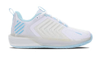 K-Swiss Women's Ultrashot 3 Tennis Shoe in white blueglow - women's shoe