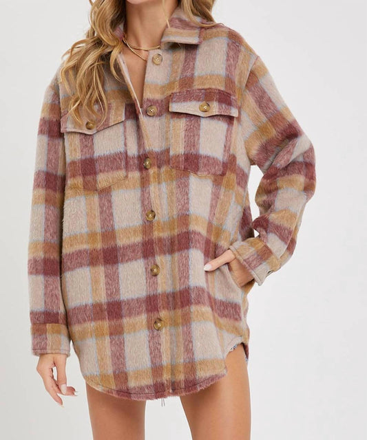 Sweet Lovely By Jen - Outerwear Classic Plaid Shacket