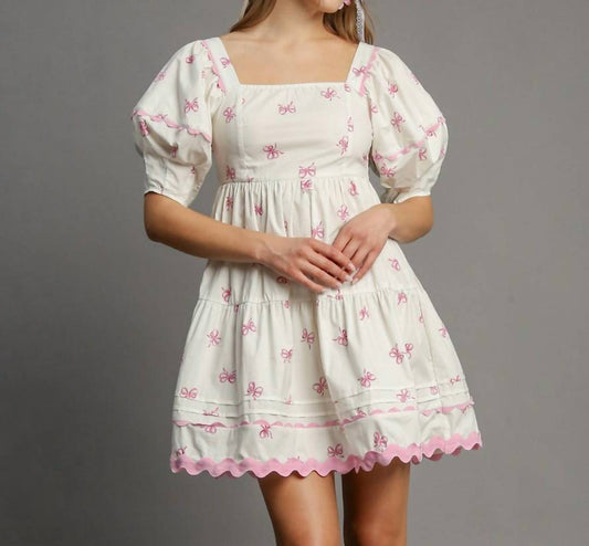 Umgee - Tiered Bow Print Dress