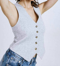 Flying Tomato - A Ponti Knit V-neck Vest