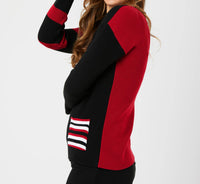 Angel Apparel - Stripe Sleeve Scoop Neck Top