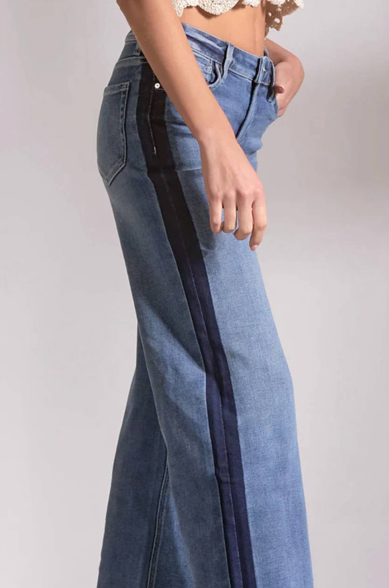 Elan - Gigi Slim Wide Leg Jeans