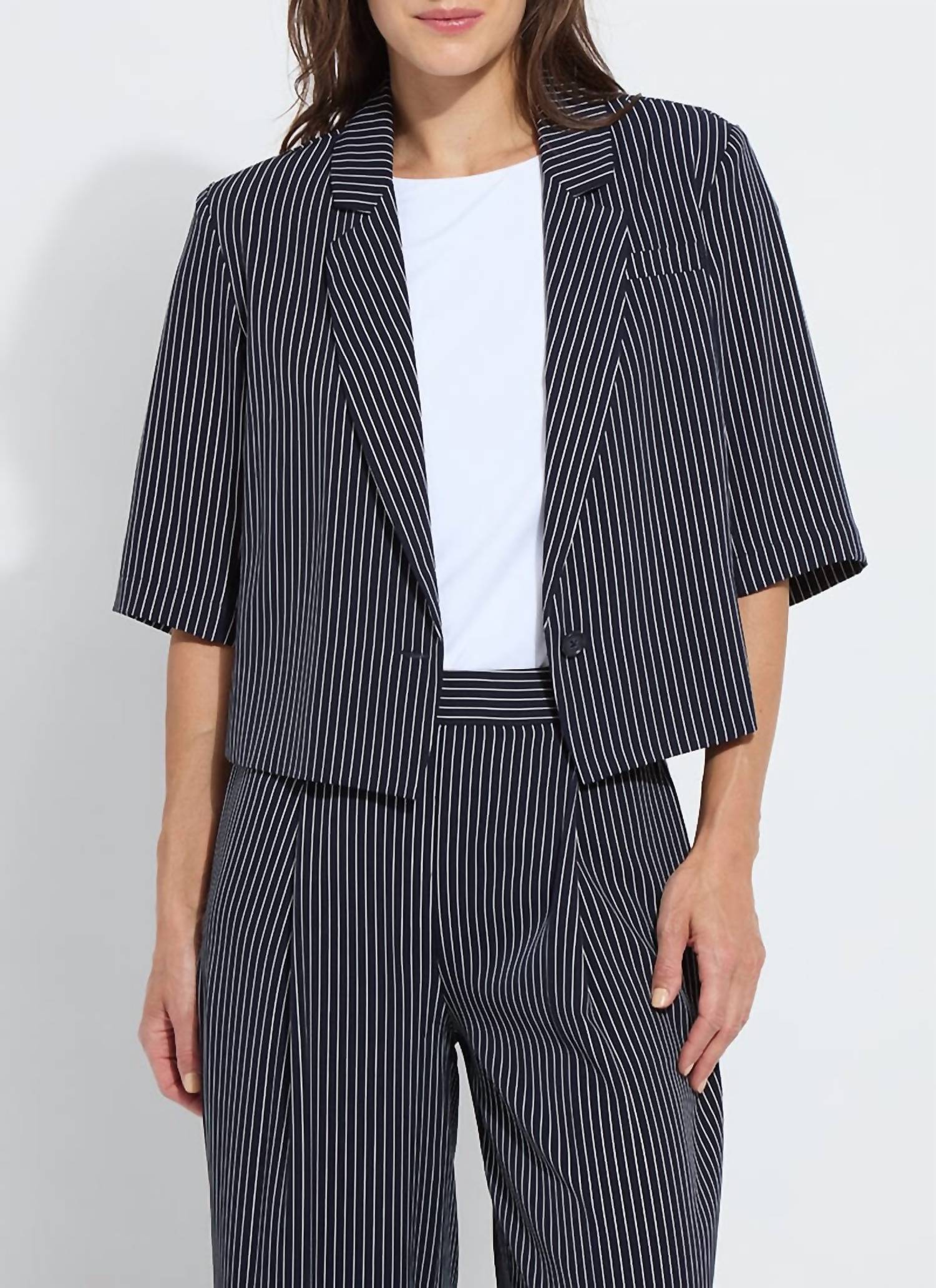 Lysse - Clarette cropped short sleeve blazer