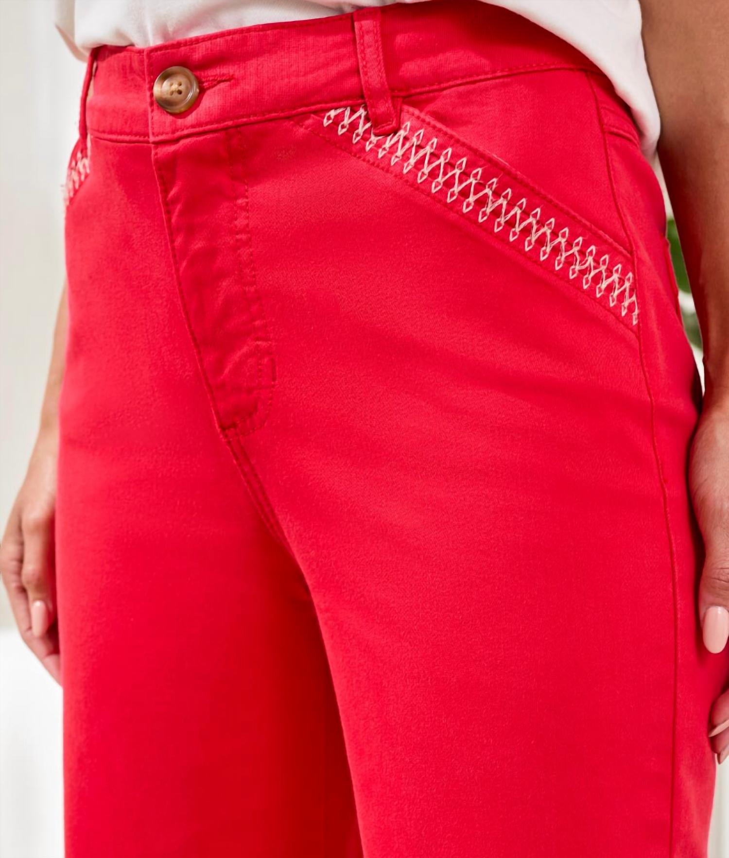 Tribal - Ankle Pant With Embroidery