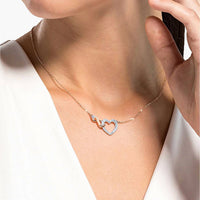Swarovski - Women's Infinity Mixed Metal Heart Pendant Necklace