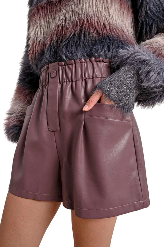 Molly Bracken - Lavomatic Faux Leather Shorts