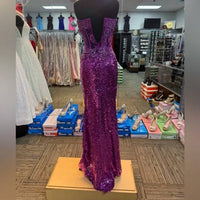 Tiffany Designs - Women's Sequined Prom Dress