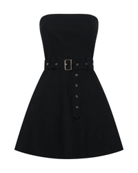 Third Form - Buckle Up Strapless Mini Dress