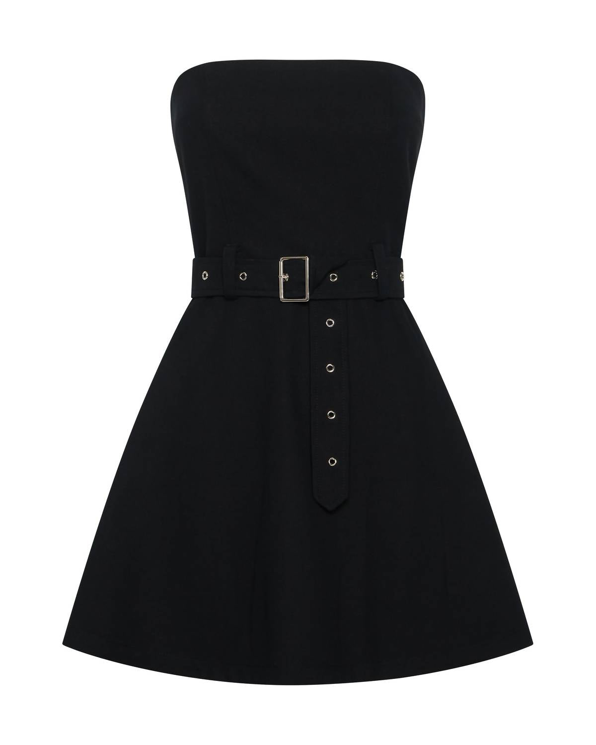 Third Form - Buckle Up Strapless Mini Dress