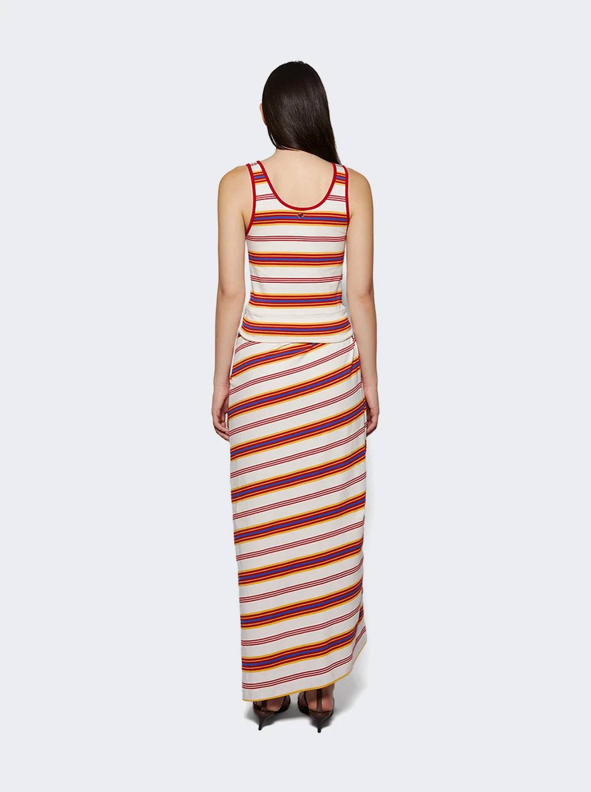 Rabanne - Sleeveless Striped Maxi Dress