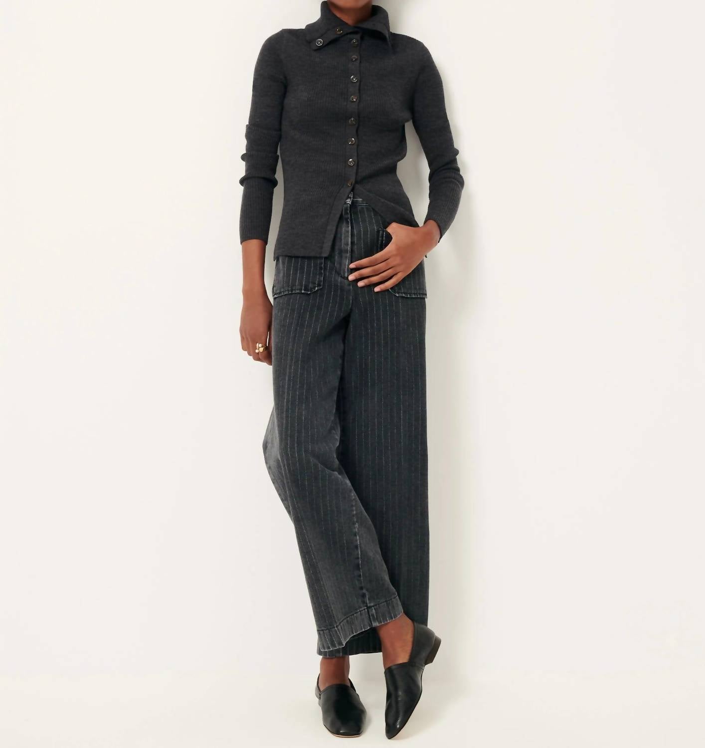Sessun - Shimoteka Roll-neck Cardigan