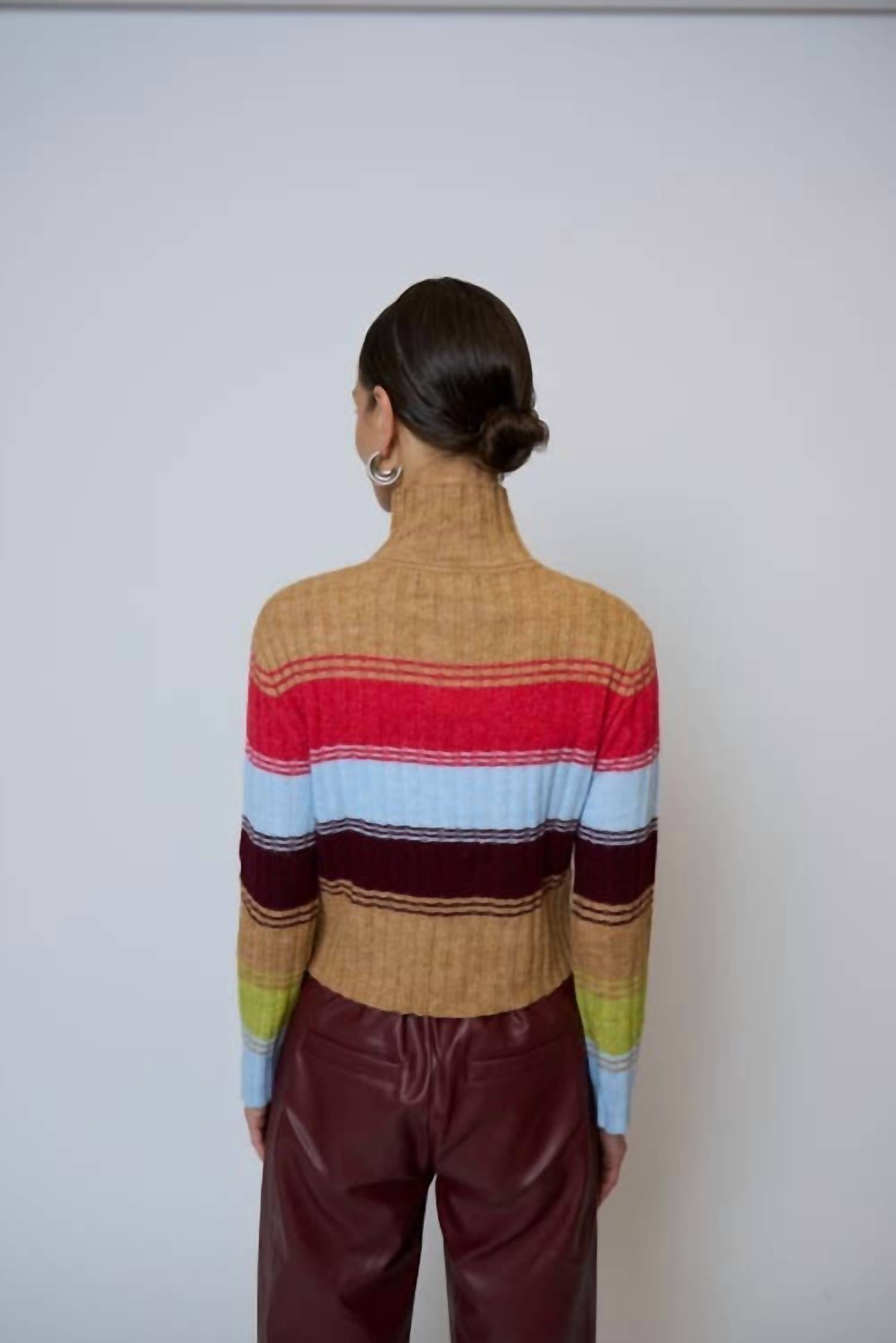 Central Park West - Marley Ribbed T-neck Top