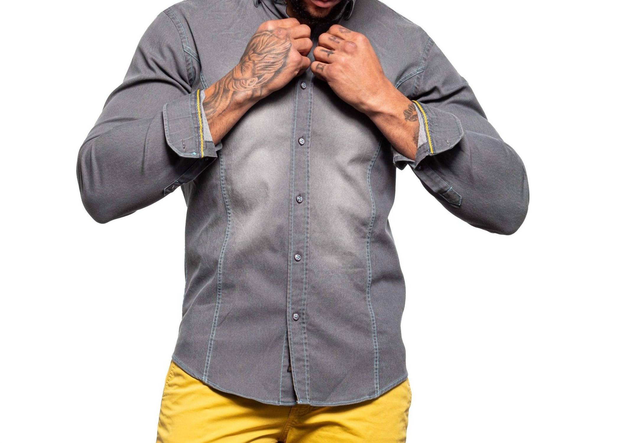 Eight X - Denim Stretch Button Down Shirt