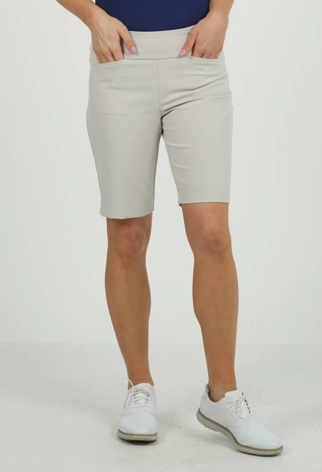 Ibkul - Stain Resistant Solid Shorts