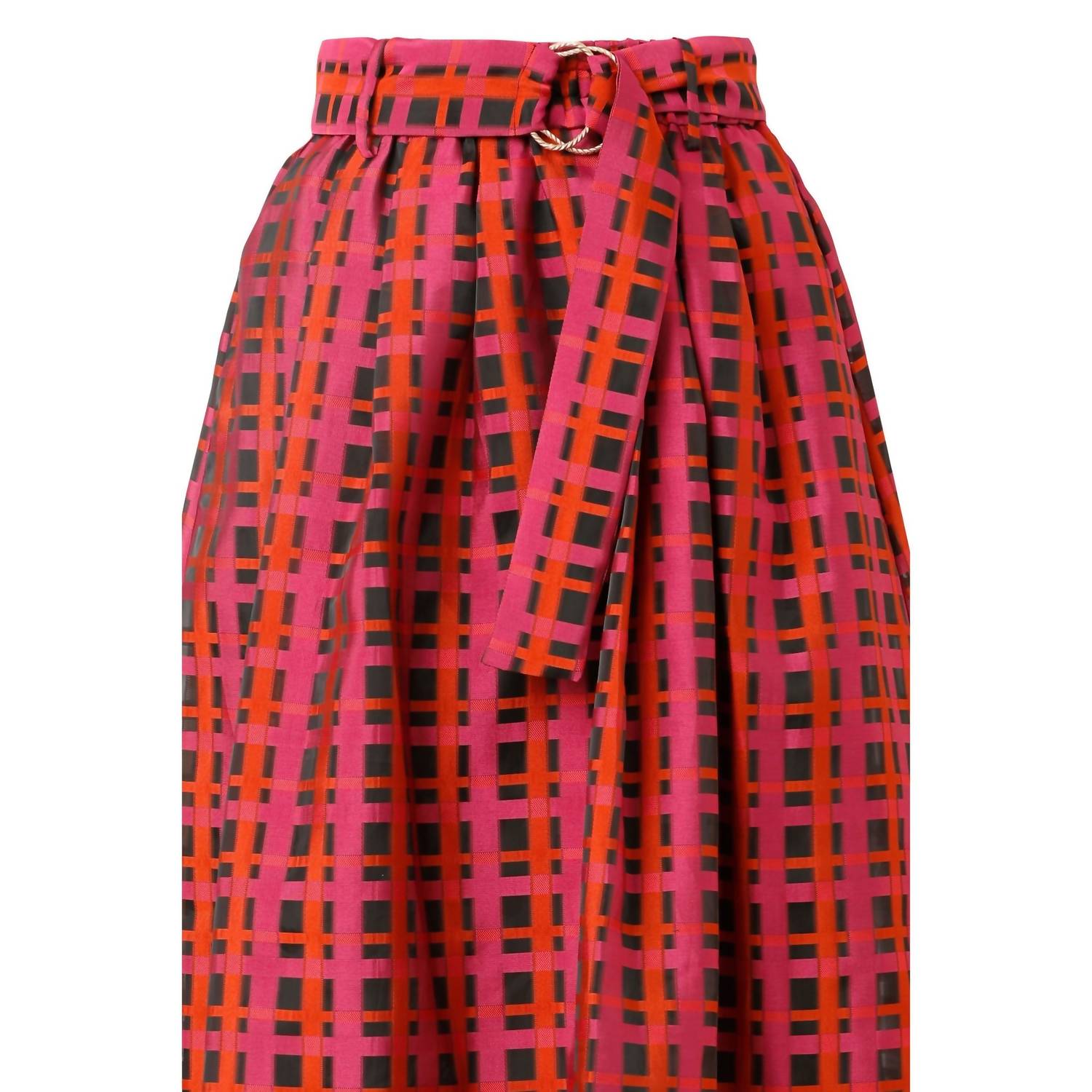 EMILY LOVELOCK Women's Maya Maxi Skirt in crimson - women's skirt - alternate view