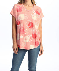 Jess & Jane - Magic Dots Mineral Washed Cotton Short Sleeve Top