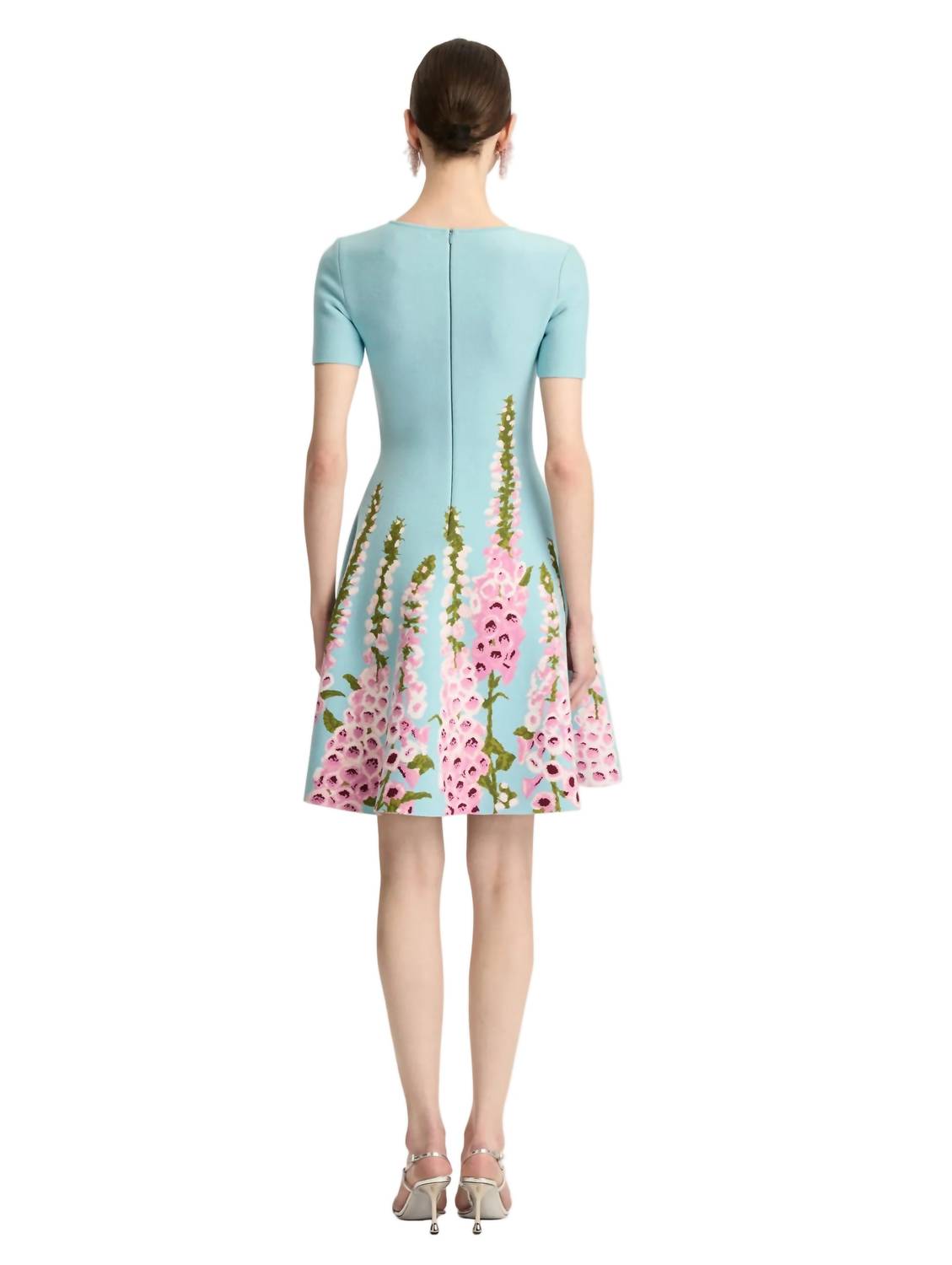 Oscar De La Renta - Allium Jacquard Fit And Flare Knit Dress