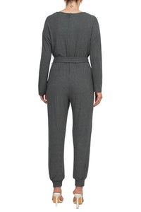 Philosophy - Crew Neck Dolman Long Sleeve Jumpsuit