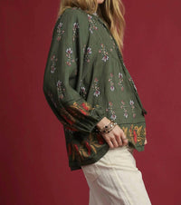 Umgee - Bloom & Wander Peasant Blouse - Plus