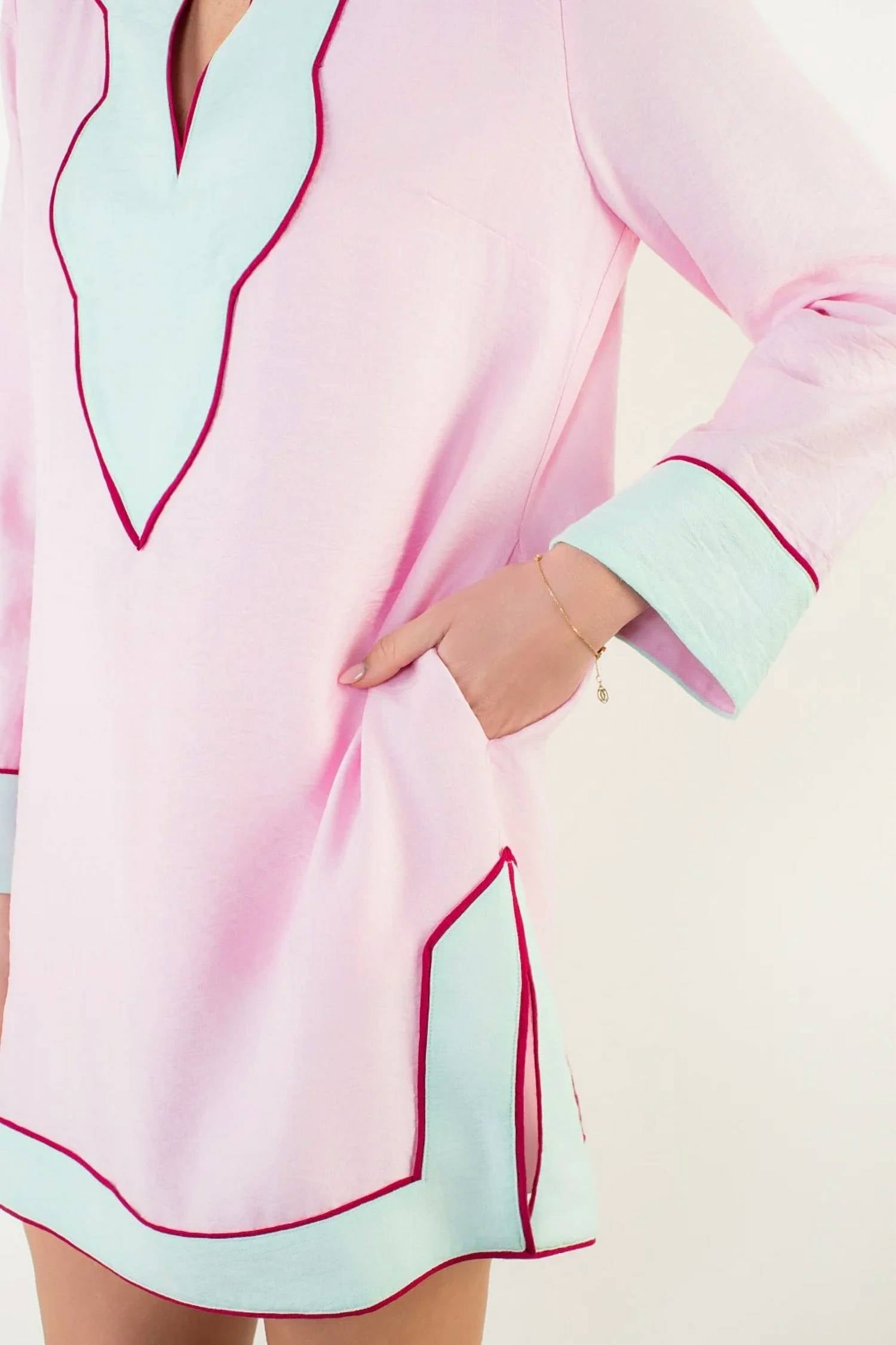 Thml - V-neck Long Sleeve Dress