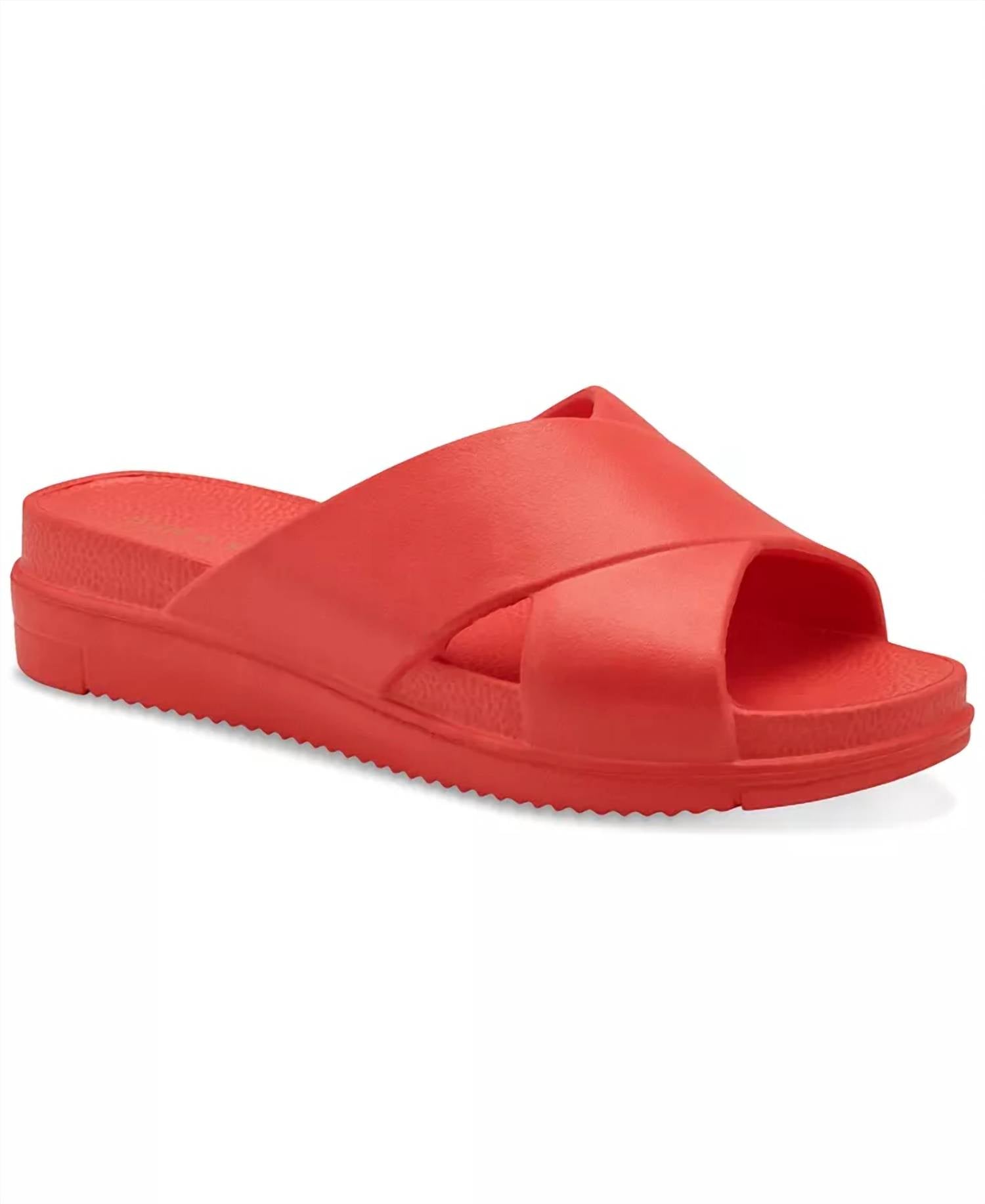 Sun + Stone - Women's Islla Crisscross Slide Wedge Sandals