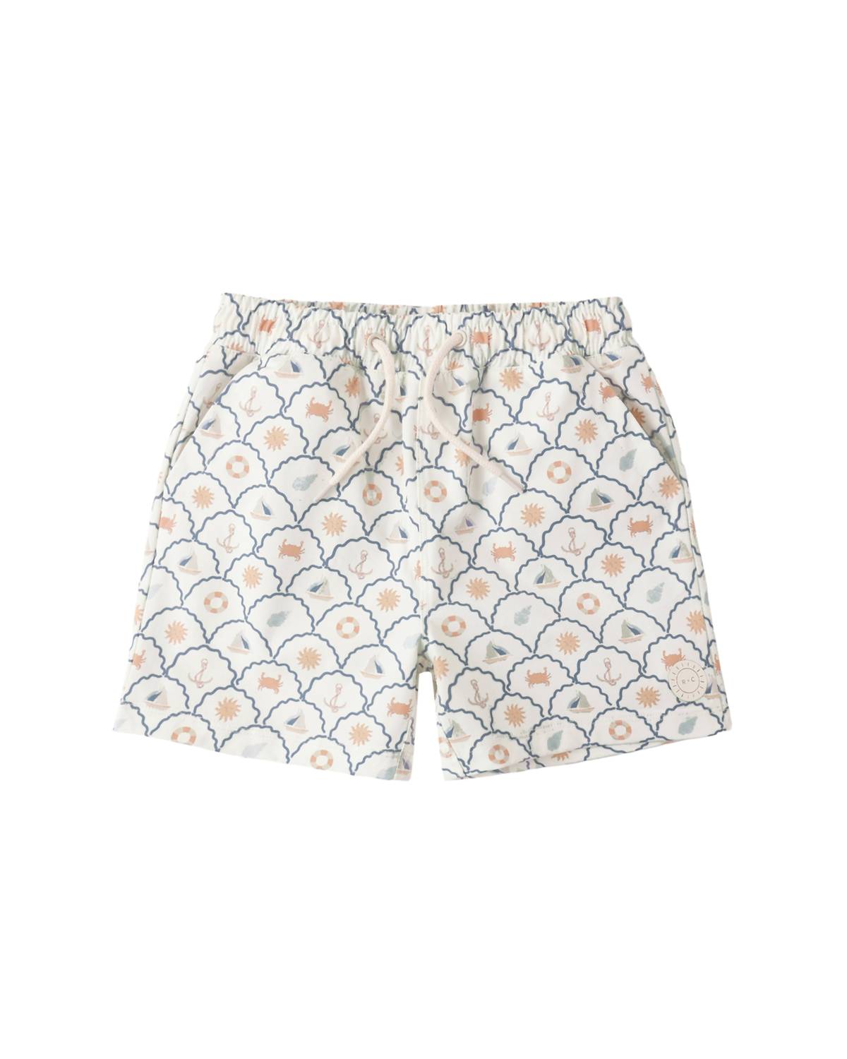 Rylee + Cru - Kid's Patterned Elastic Waistband Boardshort