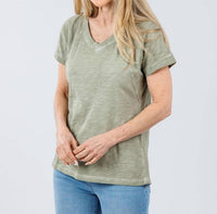 Elliott Lauren - Tina Raglan Short Sleeve V-neck Tee