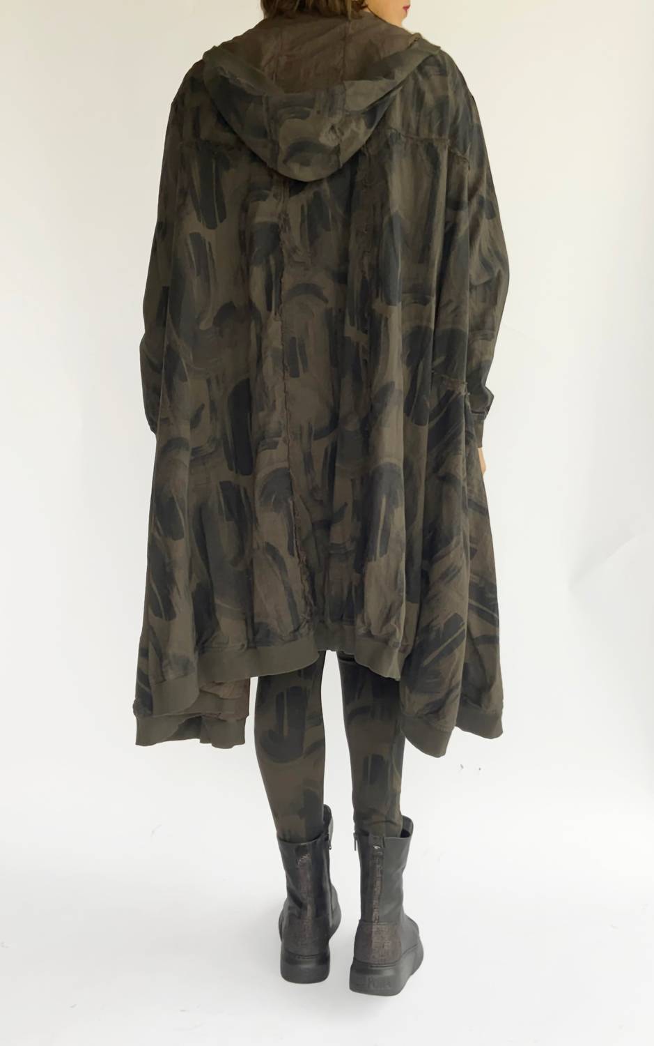 Grizas - Print Zip Up Long Jacket