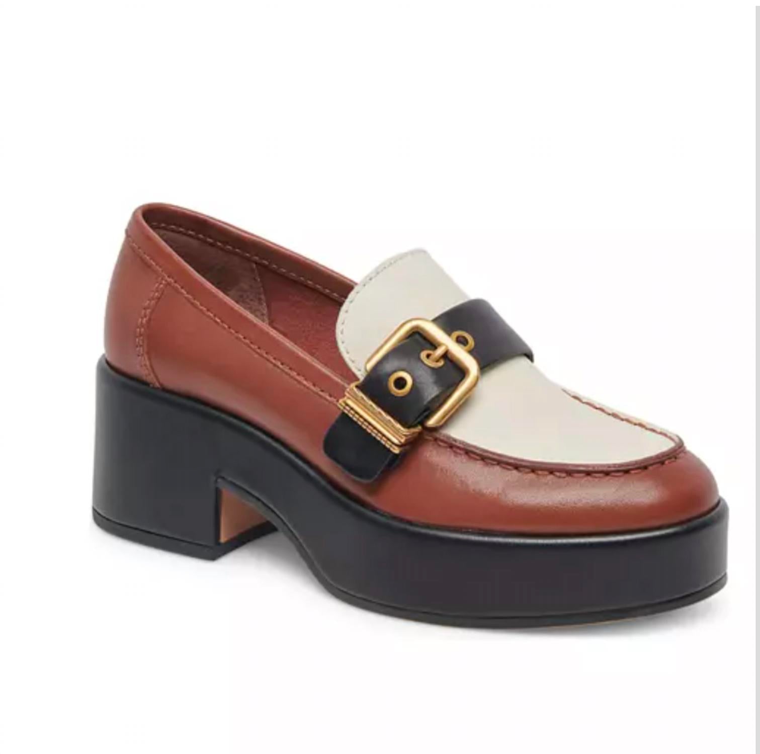 Dolce Vita Women's Yonder Loafers in brown - women's flats - detail view