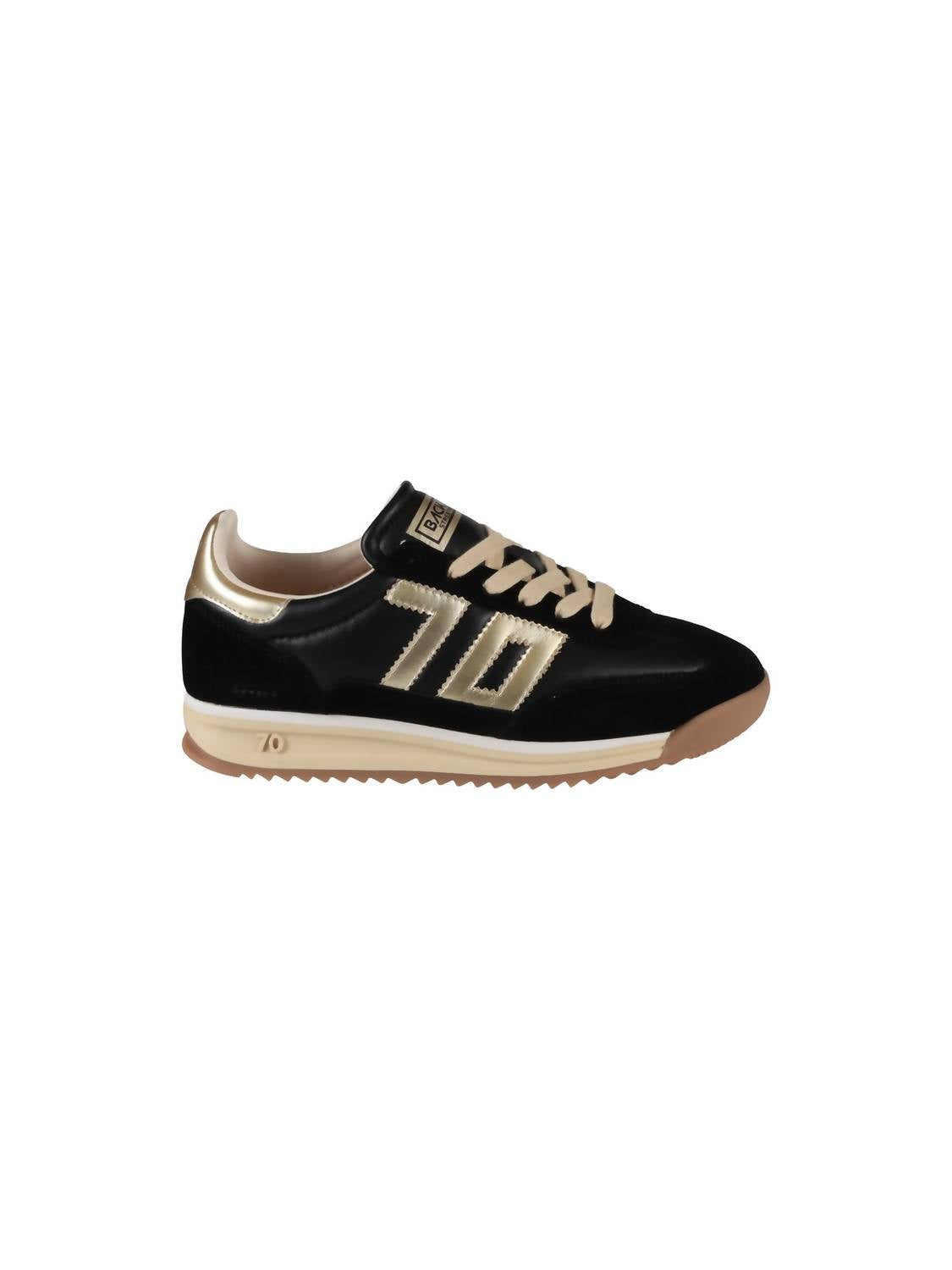 Back 70 Women's Jogger N Sneakers in black gold 1 - women's sneaker - detail view