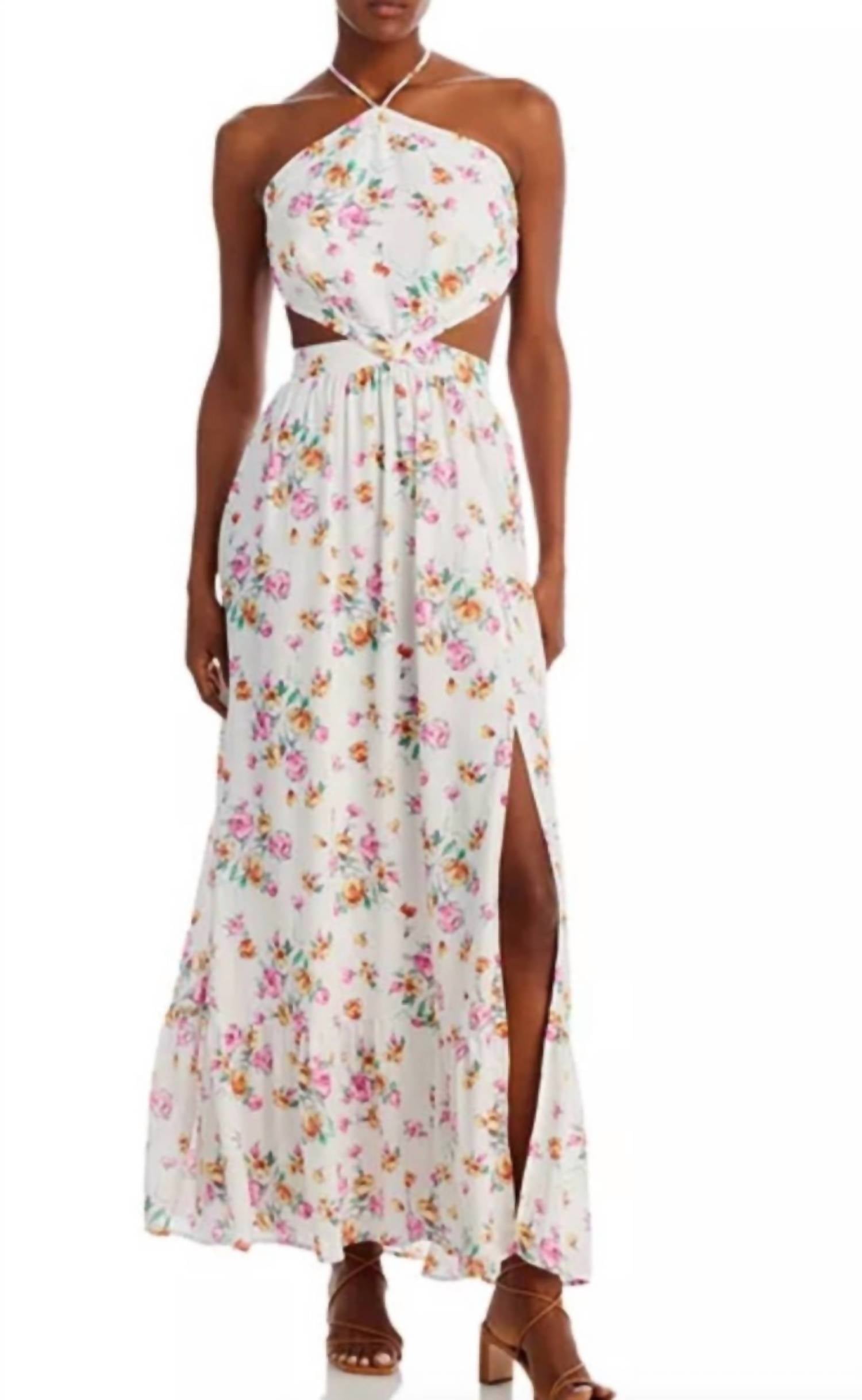Wayf - Madelyn Floral Halter Maxi Dress