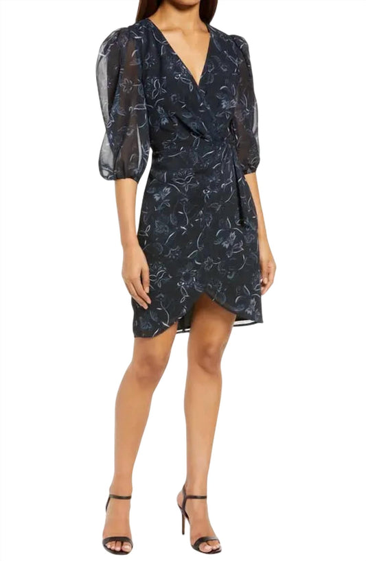 Halogen - Cliffon Faux Wrap Floral Dress