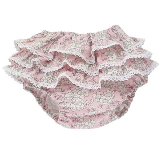 Huggalugs - Baby Girls Cherry Blossom Ruffled Bloomers