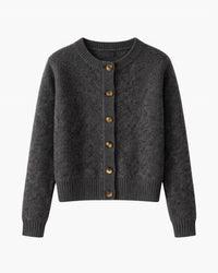 Minnie Rose - Women's Cashmere Silk Marled Relaxed Crew Cardigan