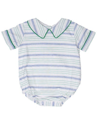 The Oaks Apparel - Boy's Baylor Stripe Bubble Romper