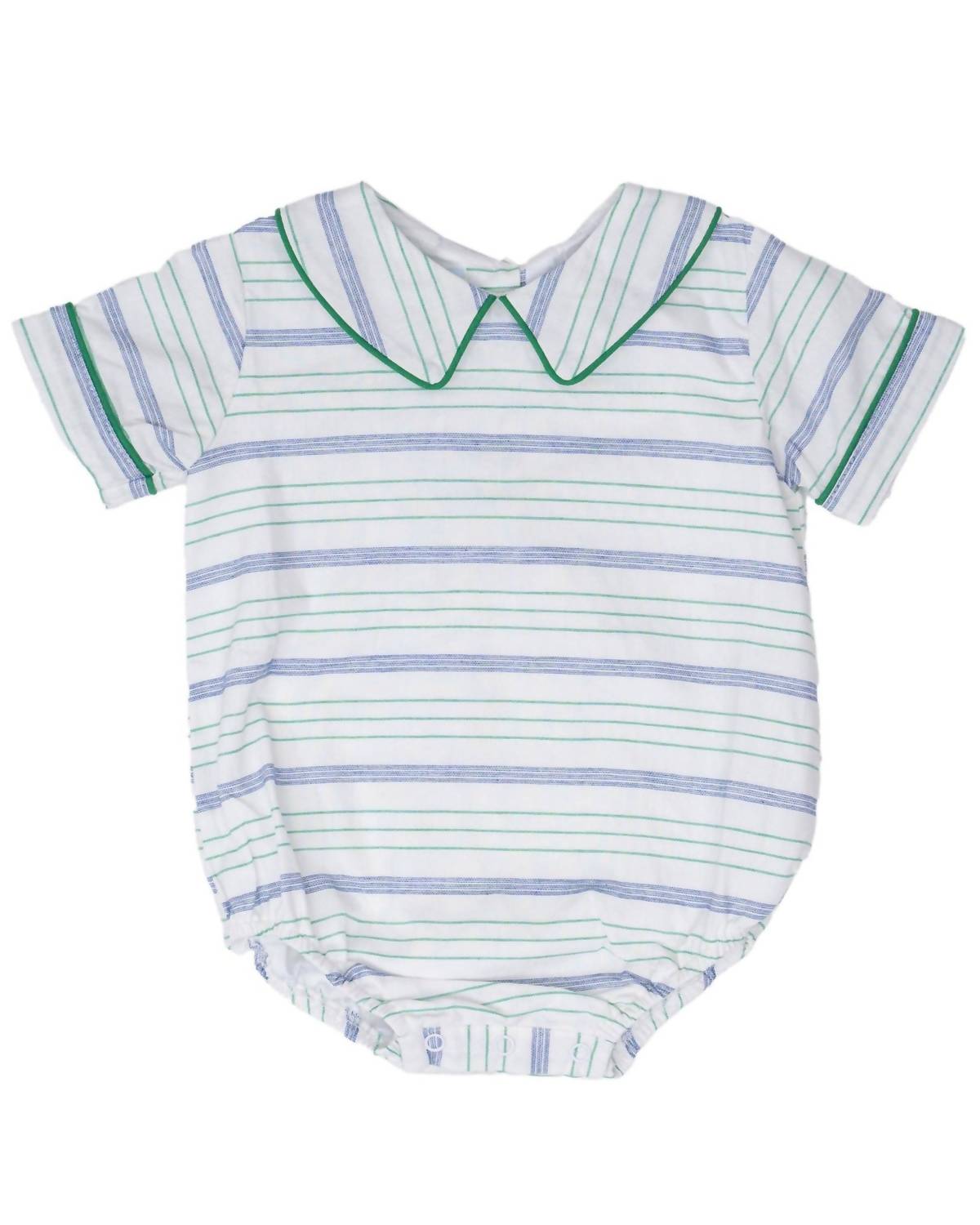 The Oaks Apparel - Boy's Baylor Stripe Bubble Romper