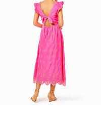 Lilly Pulitzer - Lillyanne Flutter Sleeve Eyelet Midi Dress